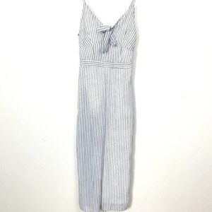 Japna white and blue striped jumpsuit
